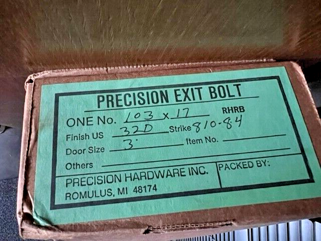 PHI PRECISION HARDWARE OLYMPIAN 103 RHRB X 1703A  32D 3FT  CROSSBAR  HANDED