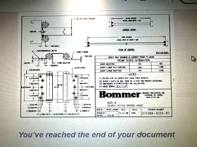BOMMER MADE IN USA 3029 8  BMHA 603 DASH CAFE DOOR HINGE CHROME FINISH