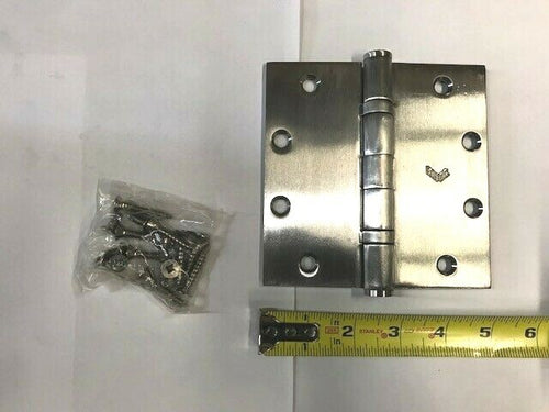 3 EACH BB0191 5x5 US32D NRP STAINLESS STEEL 5 X 5" HINGES WITH NRP NOS