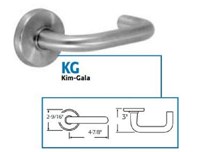 Falcon M571L-KG-630 DORMITORY LOCK US32D LESS CYLINDER (CHOOSE HAND)