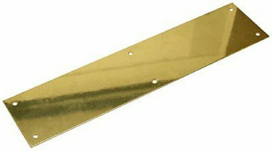 SOLID BRASS PUSH PLATE  3 1/2" X 15" NOS POLISHED BRASS SOLID BRASS