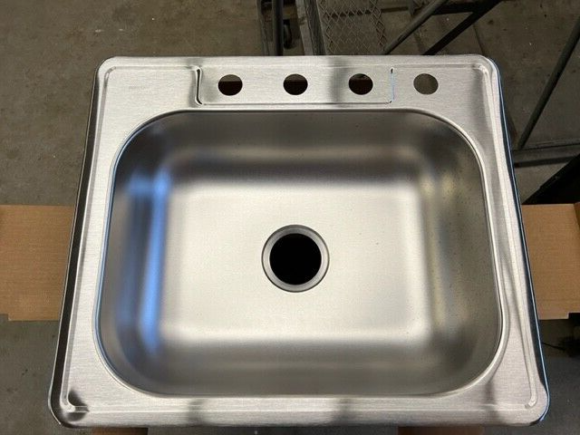 Elkay K125214 23 Gauge Stainless Steel Single Bowl Top Mount Kitchen Sink,