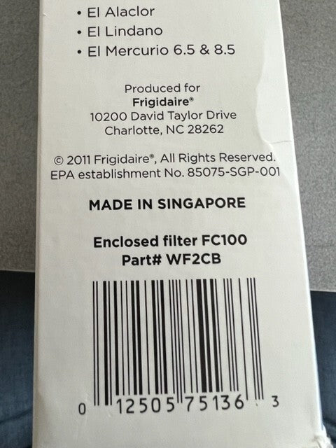 NEW Frigidaire Pure Source 2 Water & Ice Refrigerator Filter WF2CB