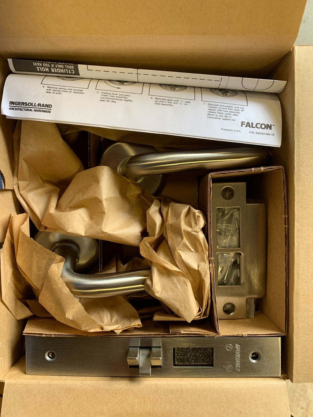 Falcon M571L-KG-630 DORMITORY LOCK US32D LESS CYLINDER (CHOOSE HAND)