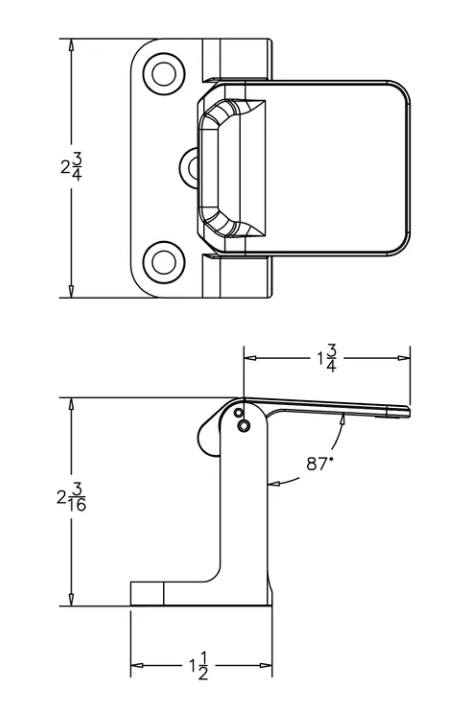 Pemko PDLAA 26D/15 REVISED PRIVACY HOTEL / DOOR LATCH