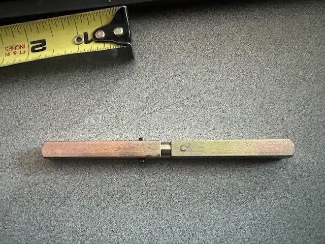 LOCKSMITH SWIVEL SPINDLE 4 1/2" LONG 5/16 SQUARE DOUBLE GROVED WITH 2 PIN STOP
