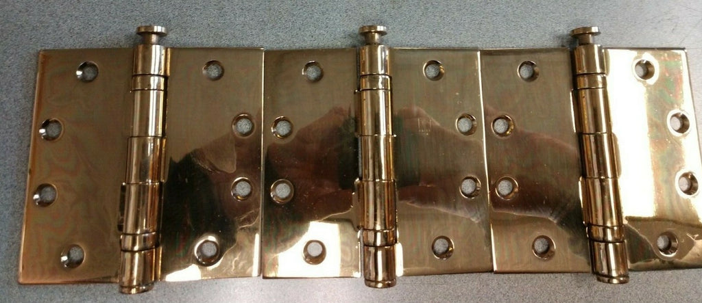 3 EACH HAGER HINGE BB1279 4 1/2 X 4 1/2 US9 LESS FASTENERS BRIGHT BRONZE