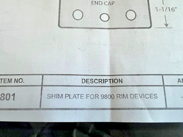 CAL ROYAL SHIM KIT 801 FOR 1/8: SHIM KIT FOR 9800 RIM DEVICES