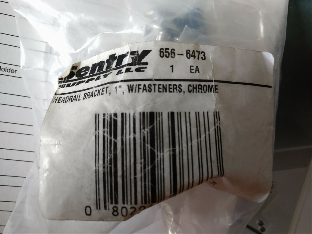 SENTRY SUPPLY  656-6473 HEADRAIL 1" BRACKET CHROME ZAMAK