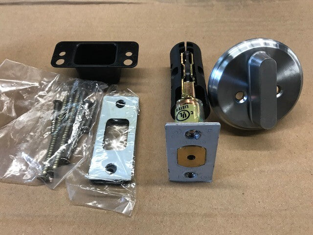 BEST STANLEY QDB284626S4DBS 2 3/4" BS ONE SIDED TURN PIECE DEADBOLT US26D