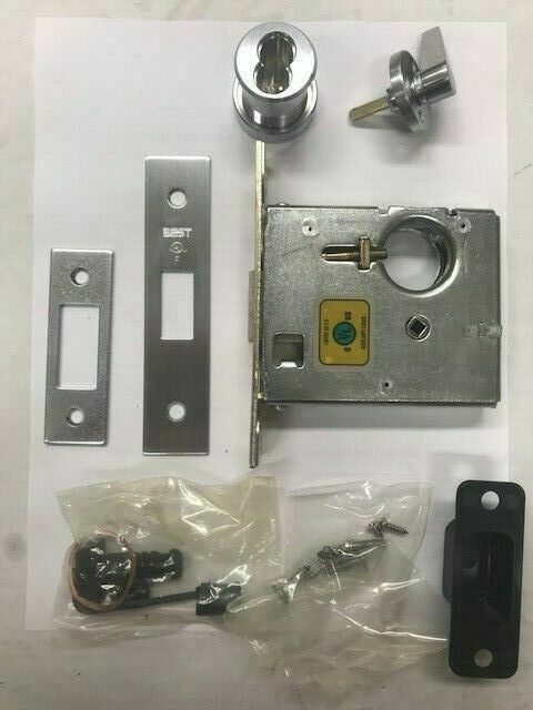 BEST 48H7K-S1-626 MORTISE SINGLE CYLINDER DEADBOLT  WITH SFIC HOUSING LESS CORE