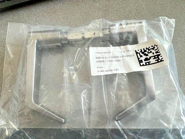 ACCENTRA YALE AU 904 X 905 AUGUSTA HANDLE SET W/ SPLIT SPINDLE US26D DULL CHROME
