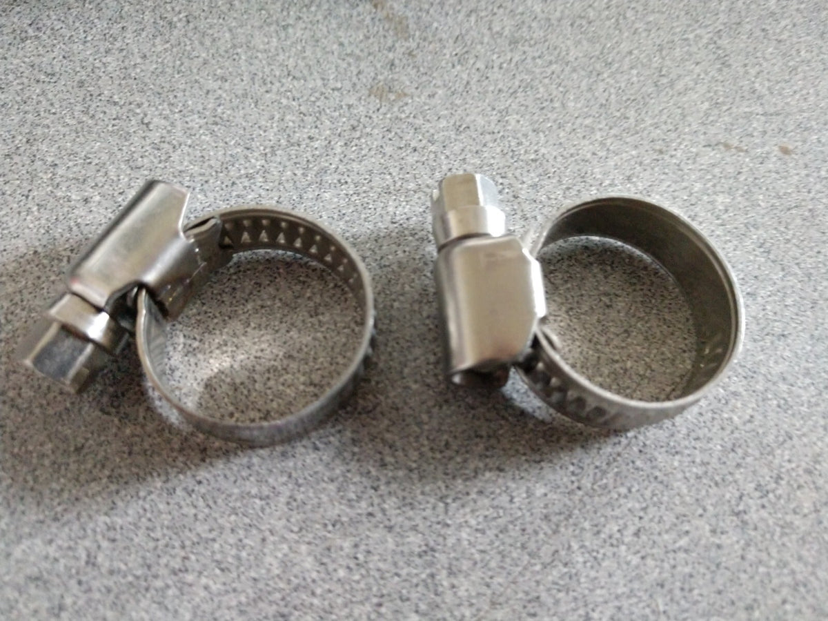 MISHIMOTO MINI GATE VALVES (2 PCS) AND CLAMPS BARB X MALE BRONZE W/ SS CLAMPS