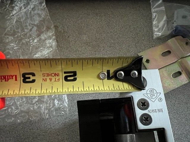 ADAMS RITE ELEC STRIKE 7170-515-628-03  W/ EXTEND LIP 12VDC FAIL SAFE ALUM FIN
