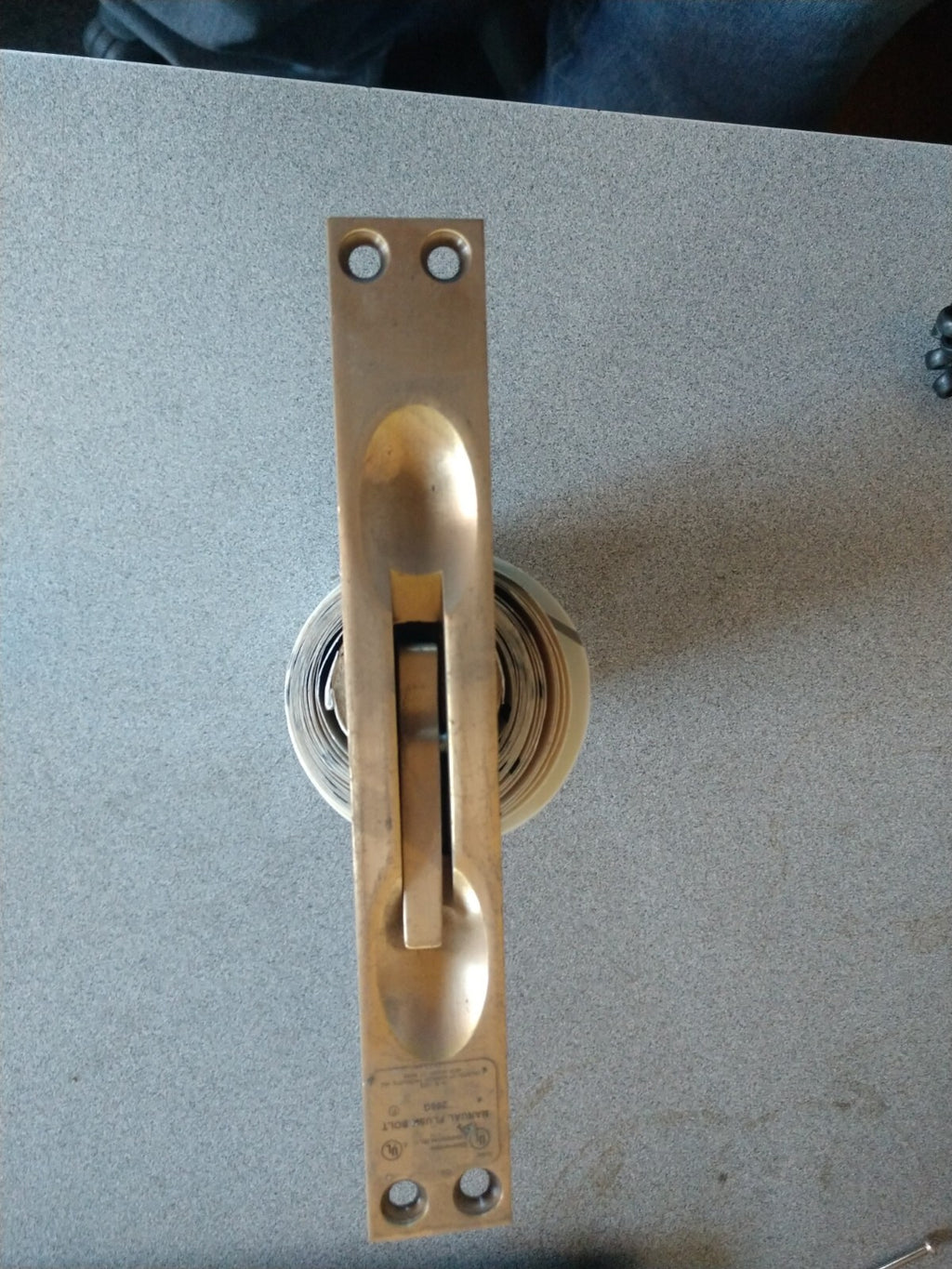 1 EACH UL Manual Metal Door Flush Bolt, Satin Bronze LESS BOLTS RODS & FASTENERS