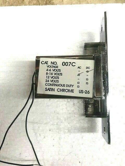 Trine 007C Electric Strike - 4-7/8" x 1-1/4" - Satin Chrome ELECTRIC STRIKE