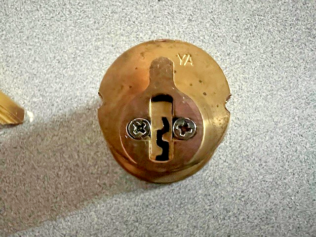 YALE KEYWAY MORTISE CYLINDER 1" 5 PIN 0 BITTED   US3 AR CAM