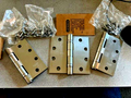 BOX OF 3 STANLEY FBB179 4 1/2" X 4 1/2" US26D AKA 06-8441 MADE IN USA W/ FASTENE
