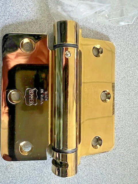 2 EACH BOMMER 4311 3.5 X 3.5 632  1/4" RADIUS CORNER US3 MADE IN USA POL BRASS