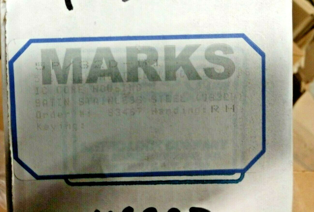 MARKS USA MORTISE DEADBOLT 5P/32D NOVA RH LESS CYLINDER SHOWN