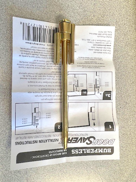DOOR SAVER II PERFECT PRODUCTS BUMPERLESS BRASS PLATE