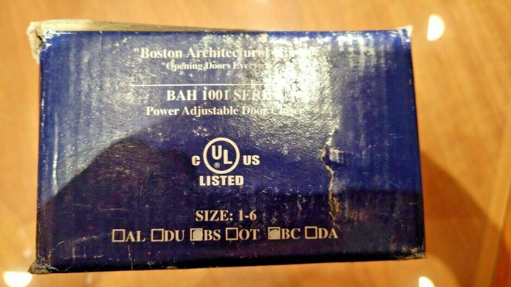BAH 1001 SPRAYED BRASS  DOOR CLOSER (REPLACES NORTON 8301) SIZE 1-6 W/COVER