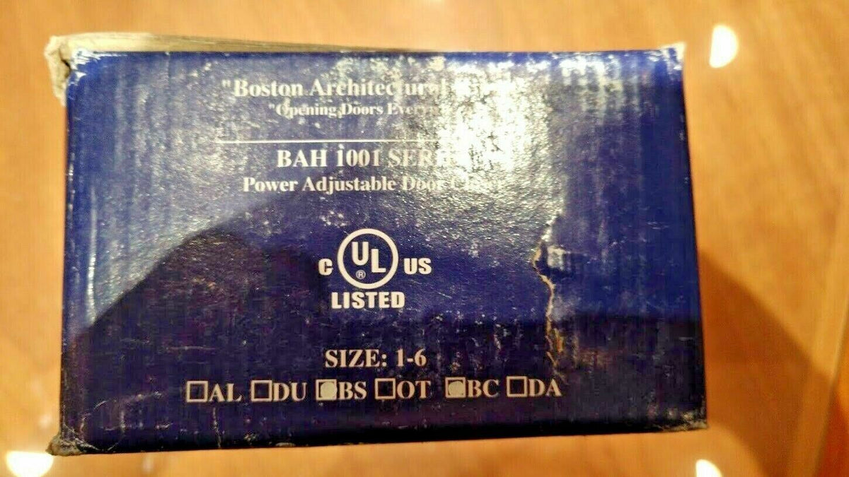BAH 1001 SPRAYED BRASS  DOOR CLOSER (REPLACES NORTON 8301) SIZE 1-6 W/COVER