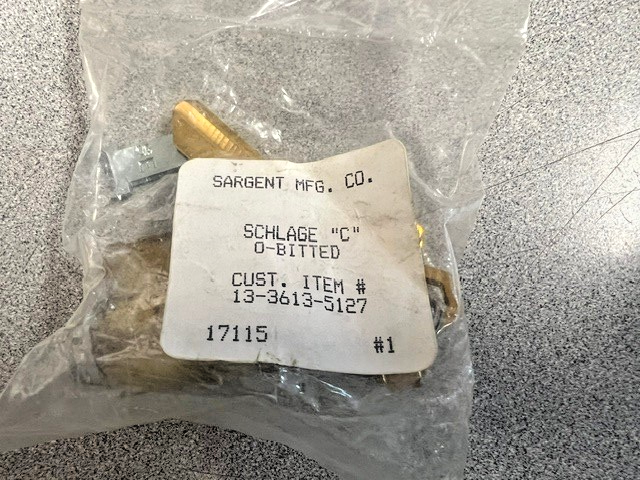 SARGENT LOCK MADE BY ILCO KABA 13-3613-5127 SCHLAGE "C"  US26D ZERO BIT 10 LINE