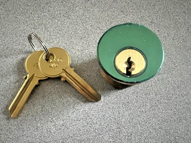 YALE KEYWAY MORTISE CYLINDER 1" 5 PIN 0 BITTED   US3 AR CAM