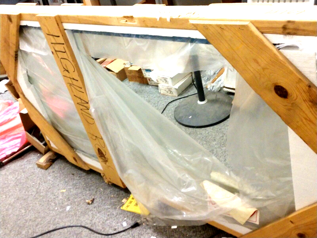 BRADLEY MIR 781 STAINLESS STEEL CHANNEL FRAME MIRRORS **** 68" W X 30"H