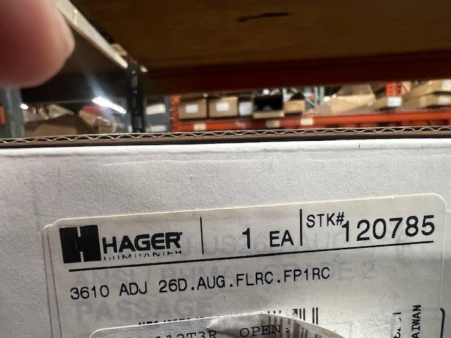 HAGER 3610 ADJ AUG FL RCFP1RC PASSAGE US26D 120785