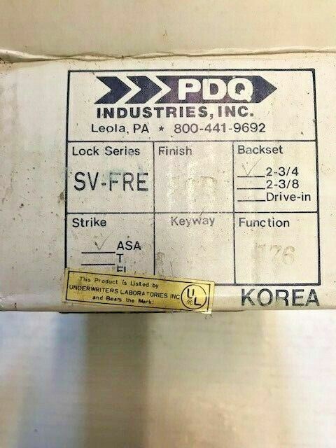 PDQ SV - FRE 176 US10B PRIVACY LEVERSET 2 3/4BS 