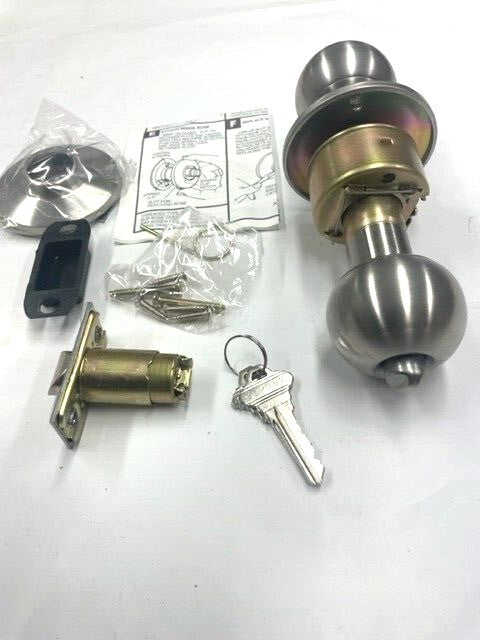 LOCKSMITH SMR IP 53B UL US 32D  SCHLAGE C ENTRY US32D 2 3/4" BS ORBIT KNOB MINT