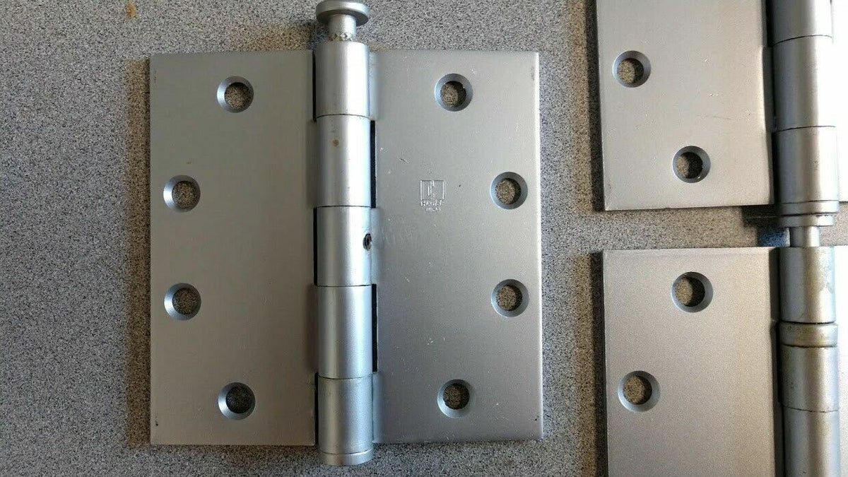 7 EACH MISC TEMPLATE HINGES 4 1/2" X 4 1/2 ALUMINUM PAINTED FINISH 