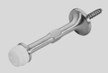 Rockwood 505.26D  Baseboard Wall Door Stop Satin Chrome   3 3/4" PROJ BHMA 626