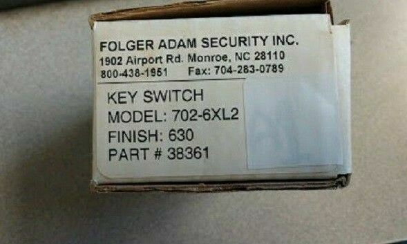 FOLGER ADAM  MADE BY SDC 701-6 X L2 MOMENTARY KEY SWITCH 24VDC US32D