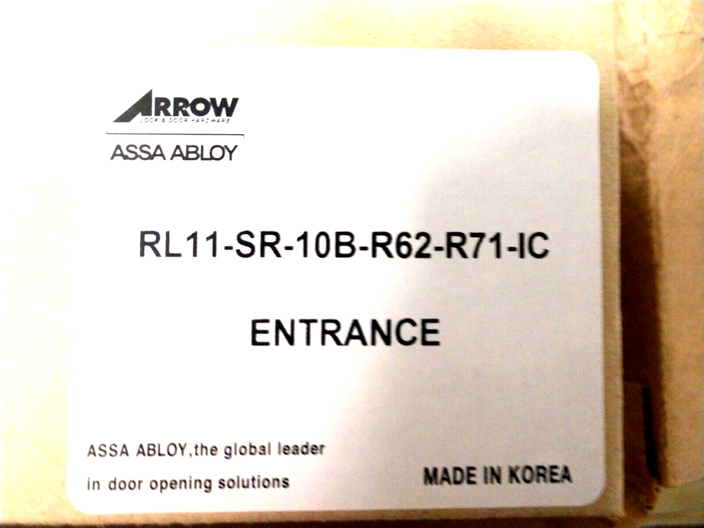 ARROW RL 11 SR 10B R62 R71 IC ENTRANCE LEVER FOR SFIC LESS CORE 2 3/4 BS ASA