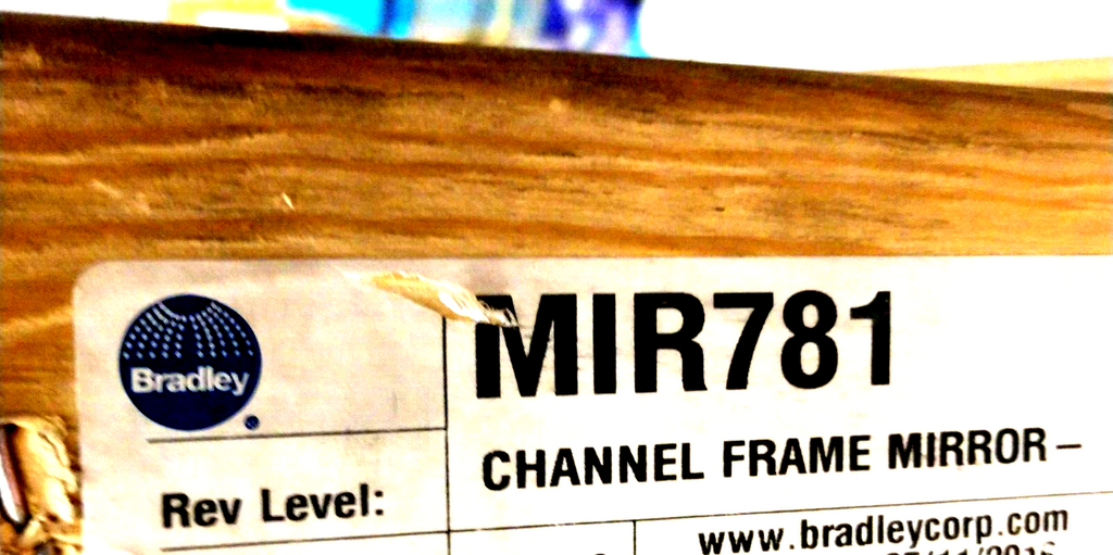 BRADLEY MIR 781 STAINLESS STEEL CHANNEL FRAME MIRRORS **** 68" W X 30"H