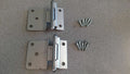 CABINET HINGE RETRO HAGER DULL CHROME WITH BRASS BARREL NOS