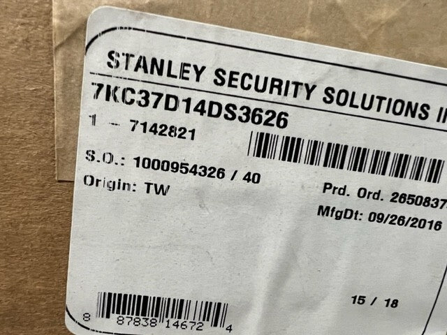 Stanley Best 7KC37D-14-D-S3 Interchangeable Core Storeroom Lever Lockset L/CORE