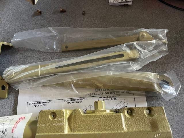 BAH 5001 DOOR CLOSER LESS COVER IN GOLD PAINT