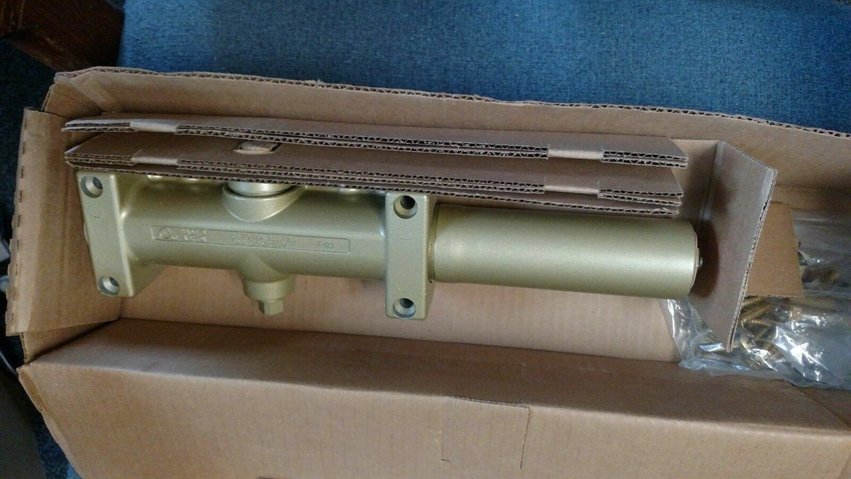 NORTON DOOR CLOSER  UNI 7500 M 606 (FOR 33-41 DOORS) SATIN BRASS PLATED NOS