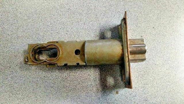 SCHLAGE LOCK DEAD LATCH 10  DULL BRONZE FIN 2 3/8 & 2 3/4 BS TUBULAR LOCK 