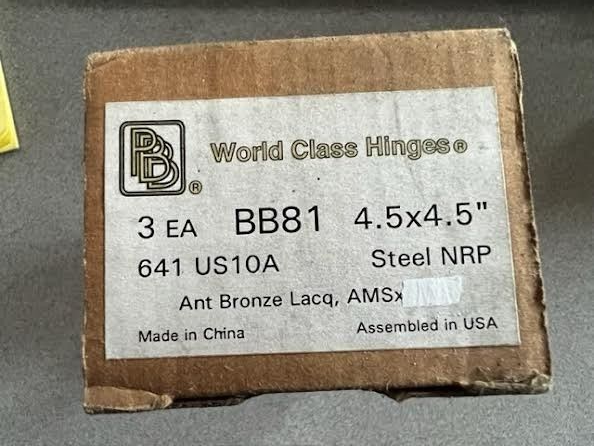 3 EACH PBB BB 81 4 1/2" X 4 1/2" US641 US10A NRP