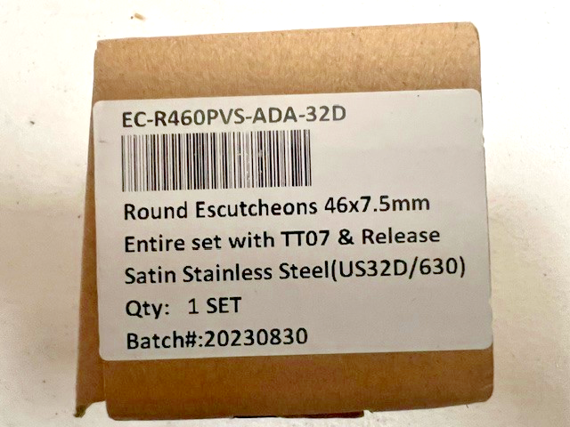 INOX INOX ADA TT07 Thumbturn & Privacy Release EC-R460PVS-ADA-32D