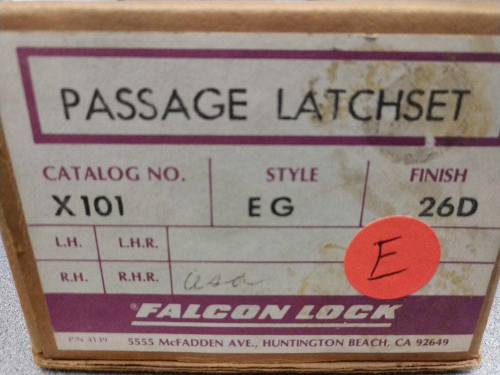 FALCON LOCK X 101 EG US26D PASSAGE 2 3/4" BS GRADE 1 