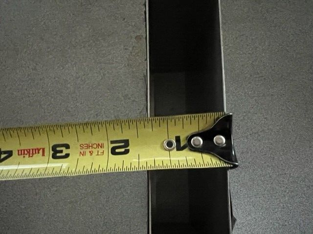 GENERAL PARTITIONS 5" Stainless Steel Pilaster Shoe   1 1/4" Square Edge panels
