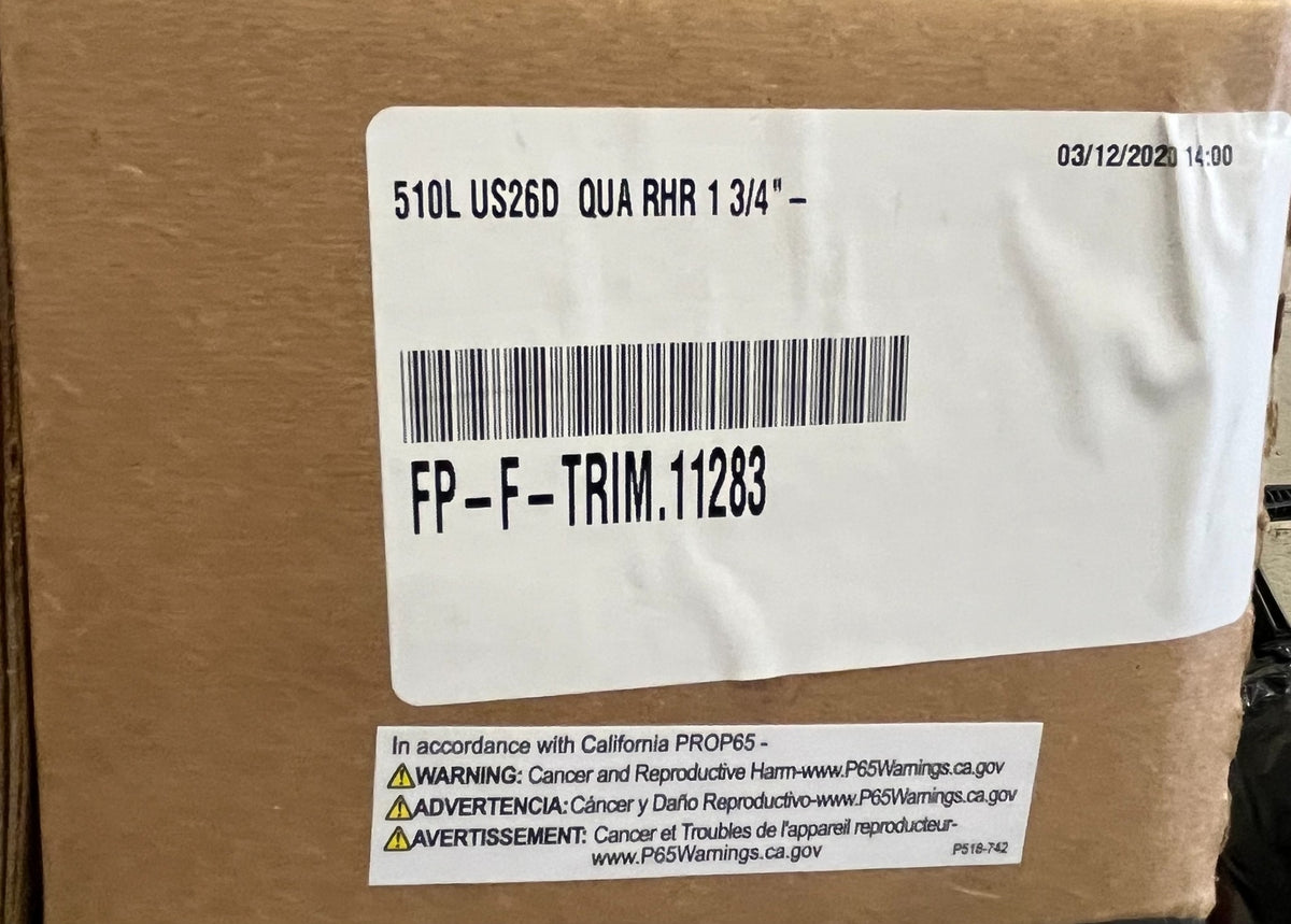 FALCON HARDWARE 510L - US26D QUA RHR LESS CYLINDER