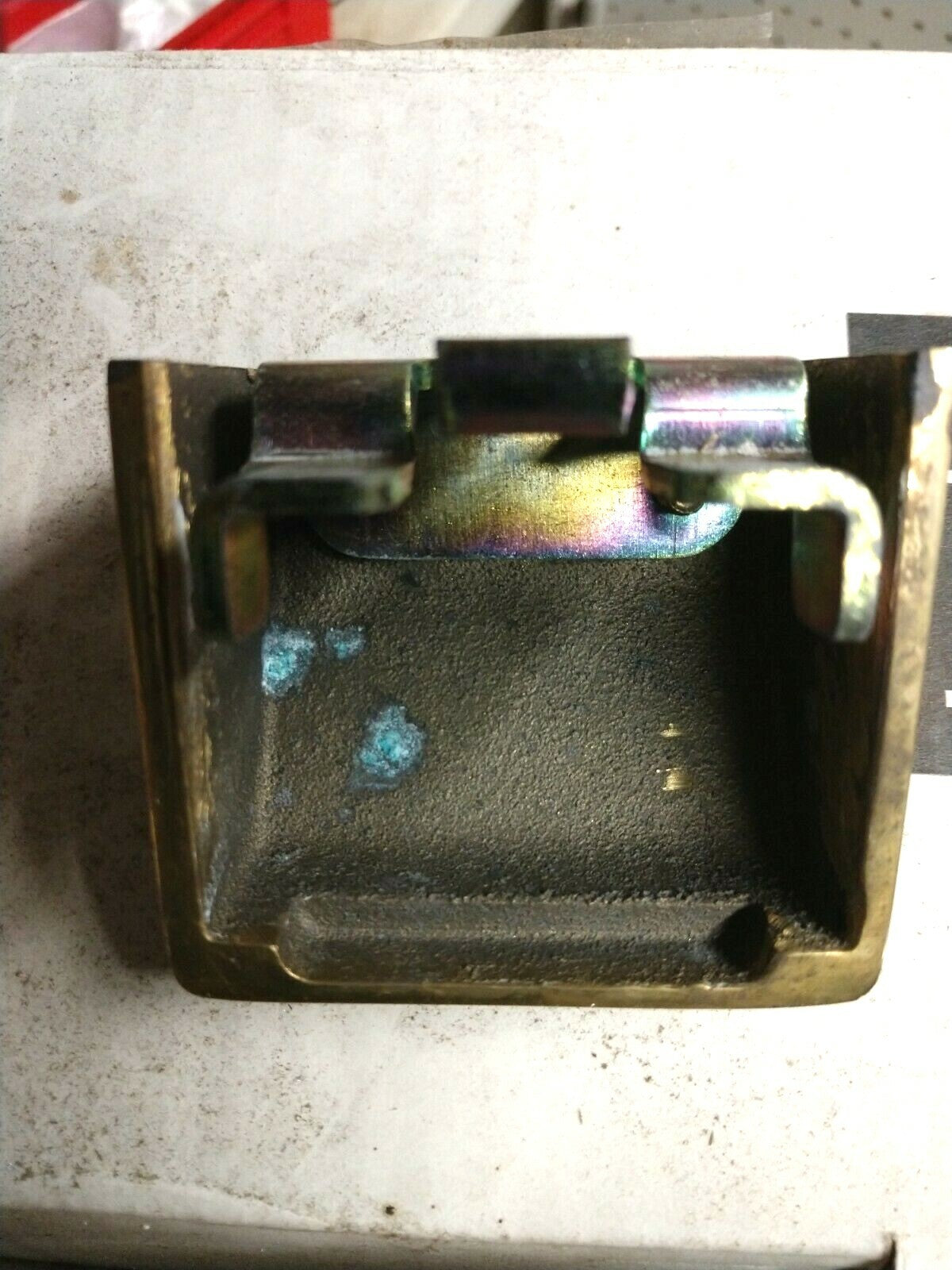 USED PRECISION HARDWARE EXIT DEVICE END CAP FOR 1100 SERIES IN US3, SOME SCUFFS