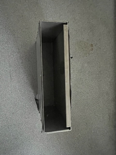 GENERAL PARTITIONS 5" Stainless Steel Pilaster Shoe   1 1/4" Square Edge panels